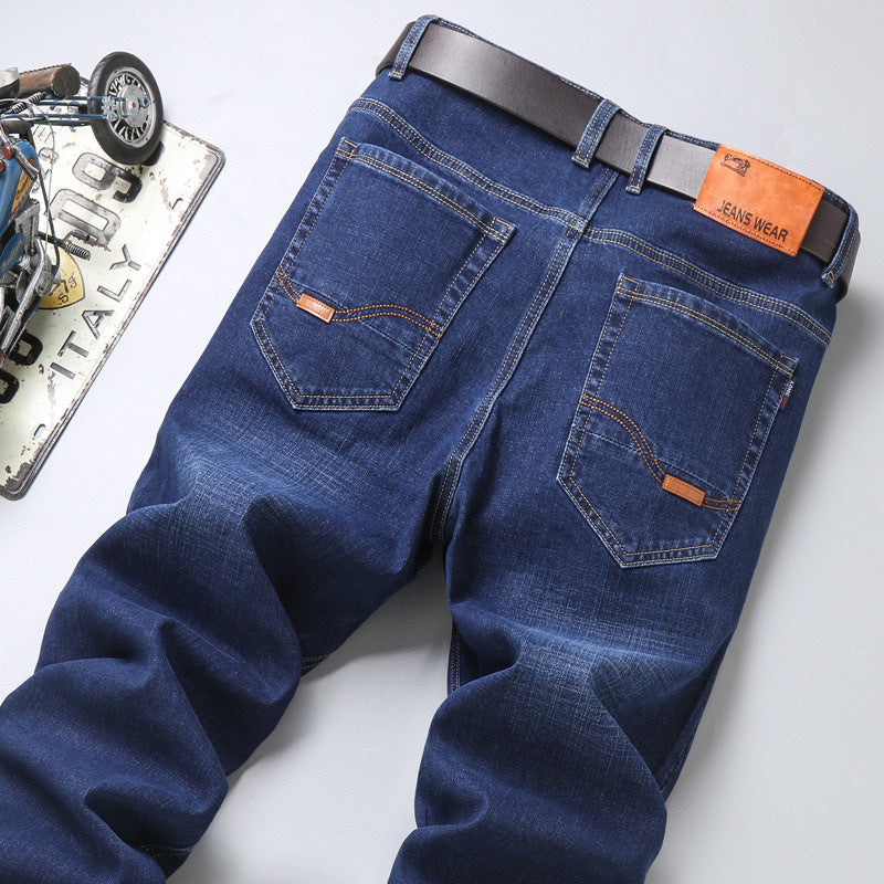 Men's Jeans Men's Loose Straight Stretch Long