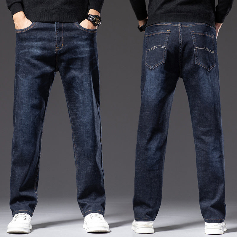 High Elastic Men's Straight Loose Spring And Autumn Jeans
