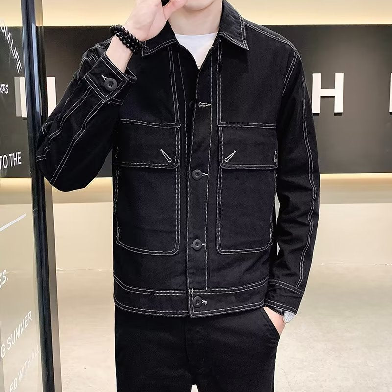 Workwear Loose Trendy Denim Men's Jacket